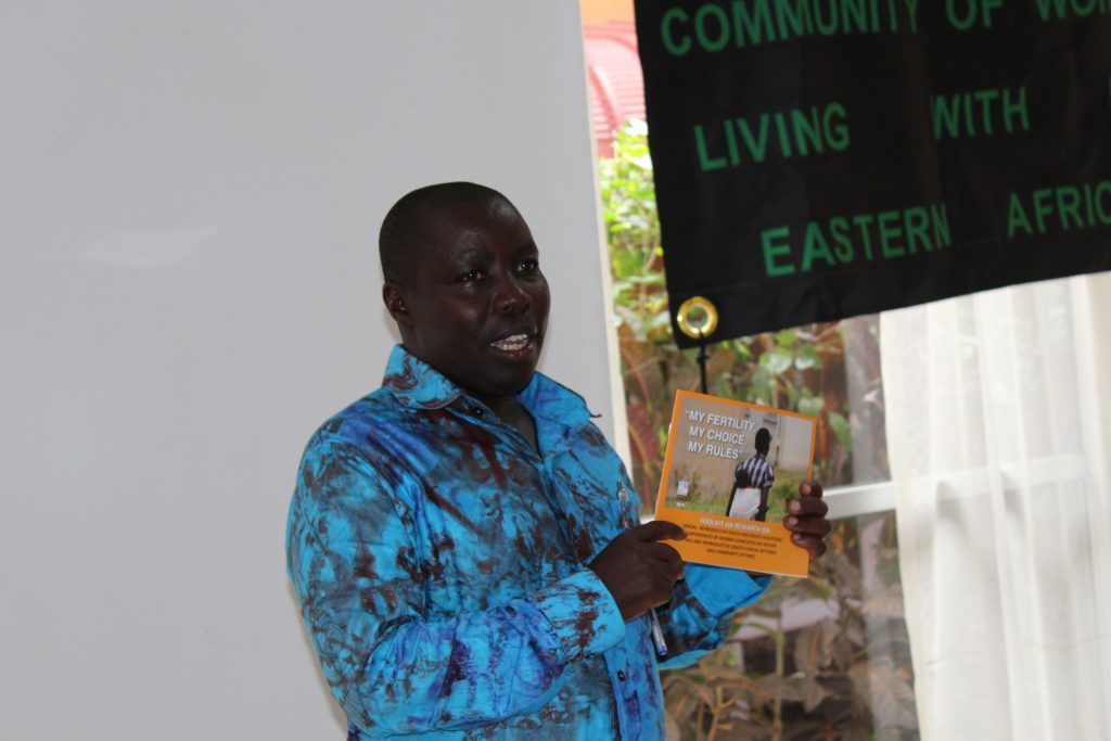 Bharam Namanya the Executive Director of Community Health Alliance Uganda (CHAU) officiates the launch of the dissemination of the toolkit in Uganda 